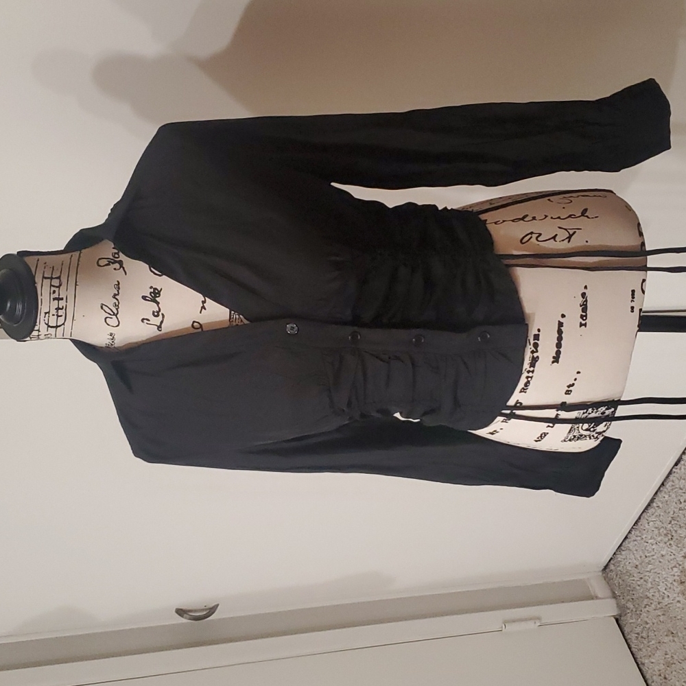 Black collar blouse. Size small